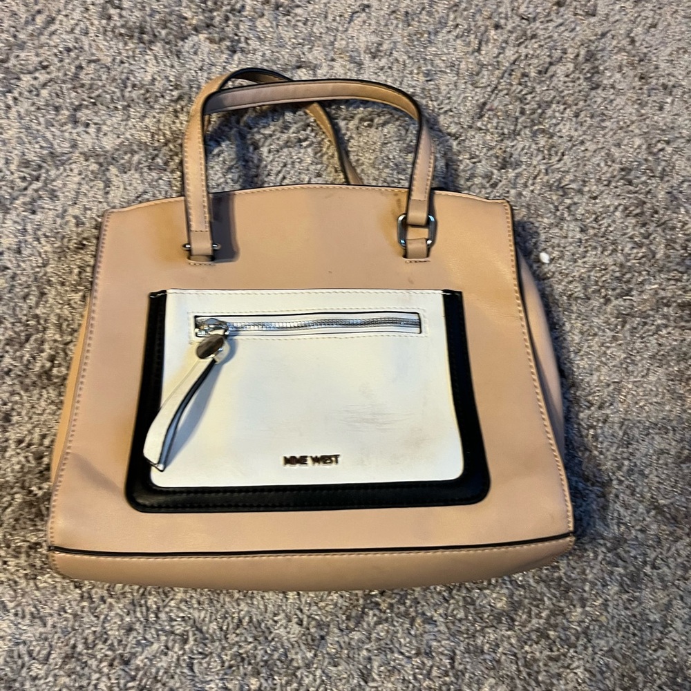 Nine West Tan and Black Shoulder Bag